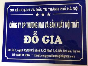Những mẫu biển công ty mica đẹp và chất lượng