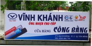 Biển hiệu Mica dán decal