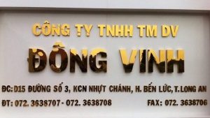 Một số mẫu biển công ty đồng inox được ưa chuộng hiện nay