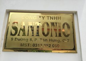 Một số mẫu biển công ty đồng inox được ưa chuộng hiện nay