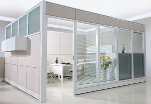 Mẫu vách ngăn nhôm kính cường lực