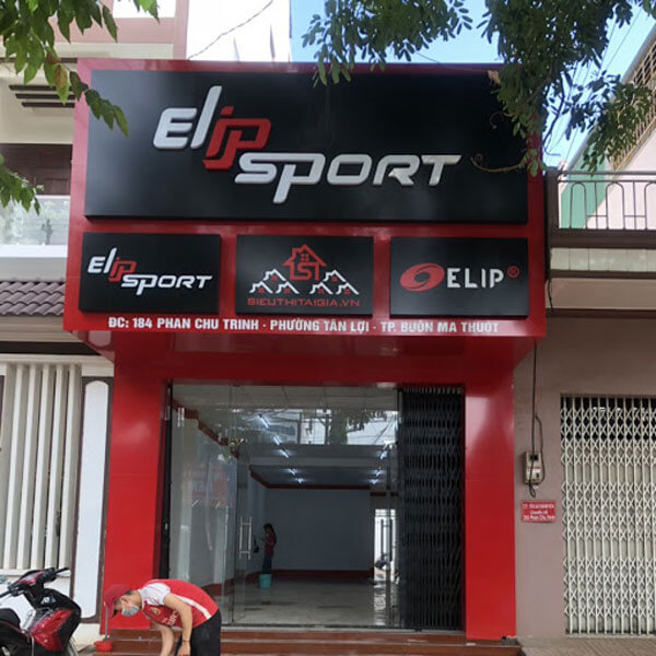Mẫu biển hiệu Alu ấn tượng cho cửa hàng đồ thể thao