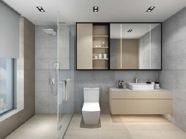 Ngăn phòng vệ sinh và phòng tắm bằng vách ngăn kính cường lực