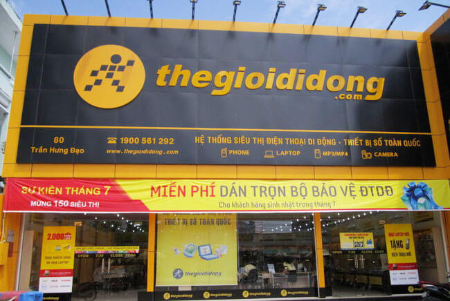 Biển quảng cáo điện thoại thegioididong