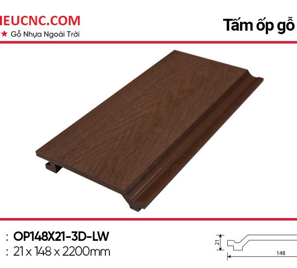 Tấm ốp gỗ nhựa OP148X21-3D-LW