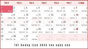 Tết Dương lịch sẽ vào ngày Thứ 2﻿