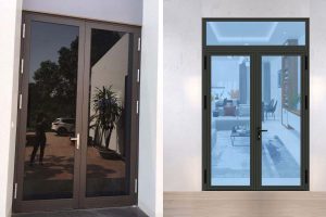 Mẫu cửa nhôm 2 cánh hệ 1000﻿
