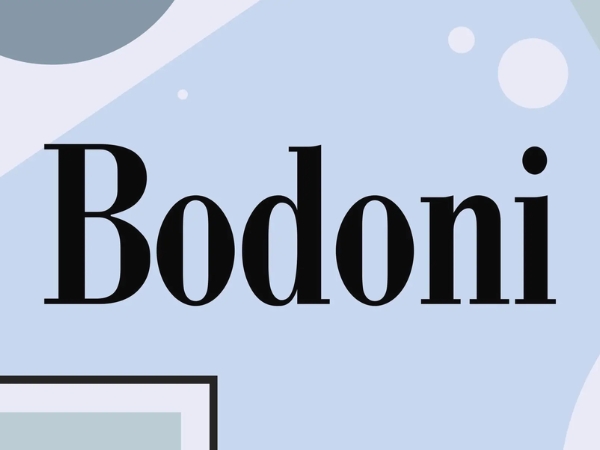 Bodoni đặc biệt phù hợp với các thương hiệu thời trang, mỹ phẩm