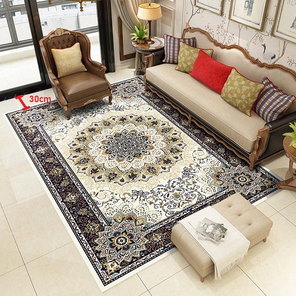 Tạo khoảng trống giữa thảm và nội thất là điều cần thiết